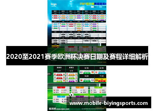 2020至2021赛季欧洲杯决赛日期及赛程详细解析