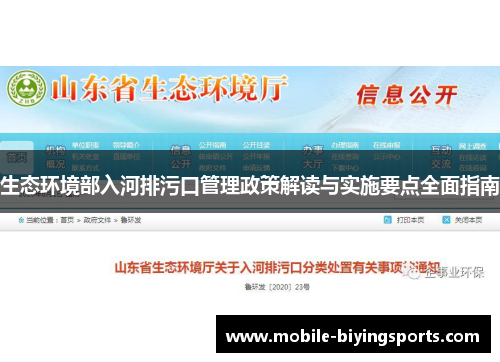 生态环境部入河排污口管理政策解读与实施要点全面指南
