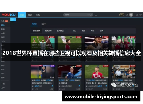 2018世界杯直播在哪些卫视可以观看及相关转播信息大全