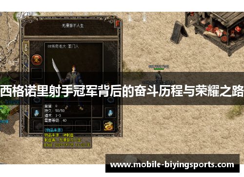 西格诺里射手冠军背后的奋斗历程与荣耀之路 西格诺里射手冠军背后的奋斗历程与荣耀之路