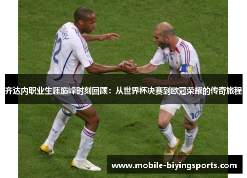 齐达内职业生涯巅峰时刻回顾：从世界杯决赛到欧冠荣耀的传奇旅程